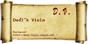 Deák Viola névjegykártya